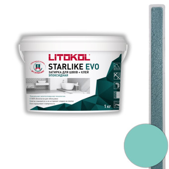 Затирка Litokol Starlike Evo S.320 azzurro caraibi 1 кг