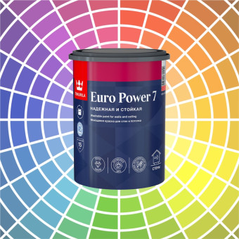 Краска Tikkurila Euro Power 7 для стен и потолков база С 0.9 л
