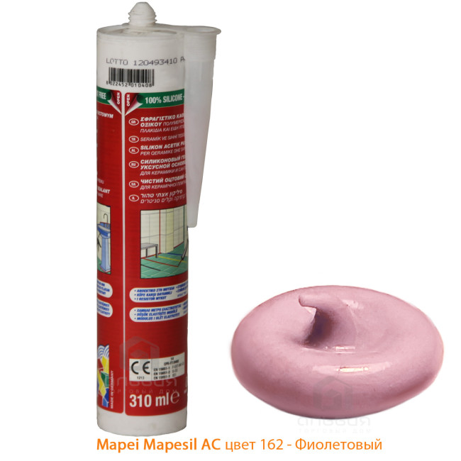 Силиконовый герметик Mapei Mapesil AC №162 фиолетовый 310 мл