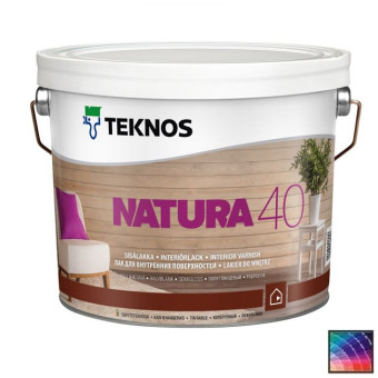 Лак Teknos Natura 40 для дерева 2,7 л Лак Teknos Natura 40 для дерева 2,7 л