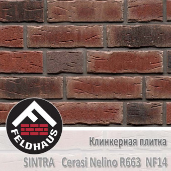 Клинкерная плитка Feldhaus Klinker Sintra Cerasi Nelino R663 NF14 (240x14x71 мм)