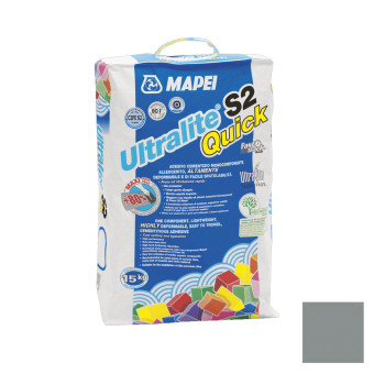 Клей для плитки и камня Mapei Ultralite S2 Quick серый 15 кг