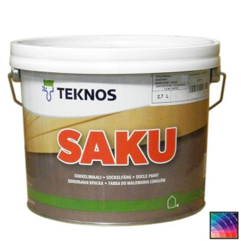 Краска Teknos Saku цокольная база 3 2,7 л Краска Teknos Saku цокольная база 3 2,7 л