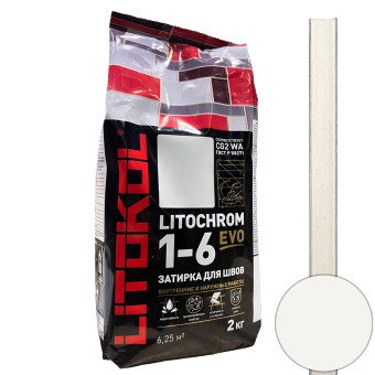 Затирка Litokol Litochrom 1-6 EVO LE.200 белая 2 кг