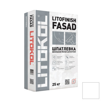 Шпаклёвка Litokol Litofinish Fasad выравнивающая белая 25 кг