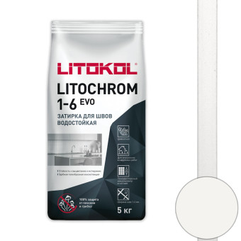 Затирка Litokol Litochrom 1-6 EVO LE.200 белая 5 кг