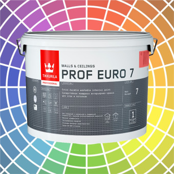 Краска Tikkurila Prof Euro 7 для стен и потолков база С 9 л