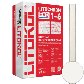 Затирка Litokol Litochrom 1-6 EVO LE.200 белая 25 кг