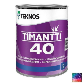 Краска Teknos Timantti 40 для стен и потолков база 1 0,9 л Краска Teknos Timantti 40 для стен и потолков база 1 0,9 л