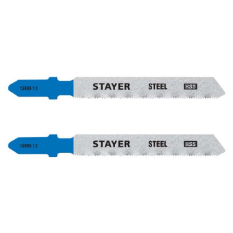 Полотна для электролобзика Stayer Professional T118G по металлу HSS 50 мм шаг 1.1 мм 2 шт (арт. 15993-1.1_z02)