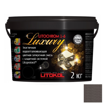 Затирка цементная Litokol Litochrom 1-6 Luxury C.40 антрацит 2 кг Затирка цементная Litokol Litochrom 1-6 Luxury C.40 антрацит 2 кг