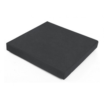 Тротуарная плитка Нобетек Квадрат 1К5Ф п/п серый цемент черная 400х400х50 мм