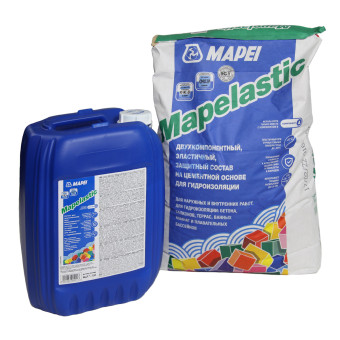 Гидроизоляция двухкомпонентная Mapei Mapelastic (A+B) 32 кг