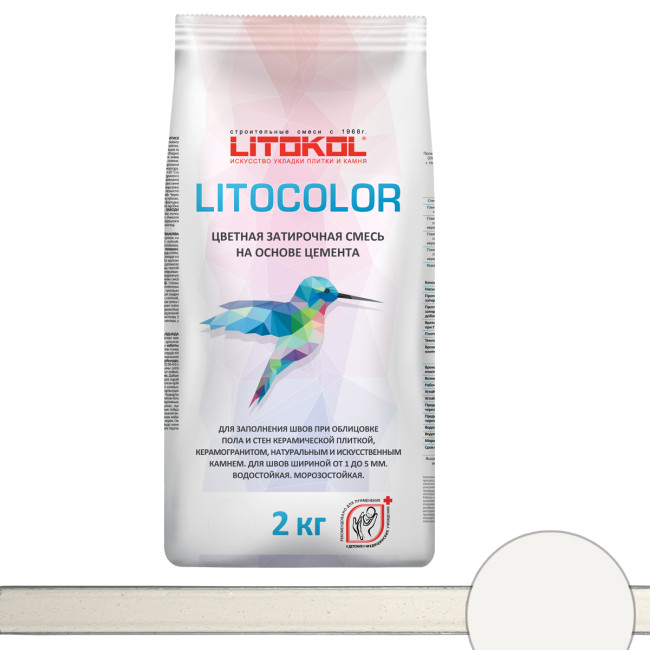 Затирка Litokol Litocolor L 00 белая Литокол литоколор мешок 2 кг купить в Москве
