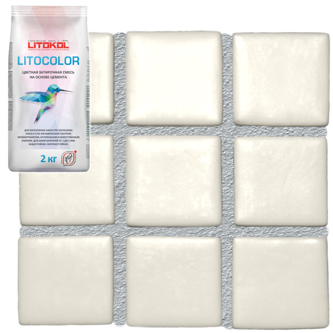 Затирка Litokol Litocolor L 00 белая Литокол литоколор мешок 2 кг купить в Москве