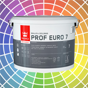 Краска Tikkurila Prof Euro 7 для стен и потолков база А 9 л