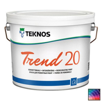 Краска Teknos Trend 20 для стен и потолков база PM1 0,9 л Краска Teknos Trend 20 для стен и потолков база PM1 0,9 л