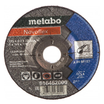 Круг обдирочный по металлу Metabo Novoflex A30 125x6,0 мм