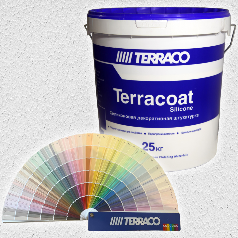 Декоративная штукатурка Terraco Terracoat Fine Sil quot;шагреньquot; 25 кг купить по низ