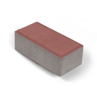 Брусчатка Нобетек 2П6Ф ч/п серый цемент красная 200х100х60 мм