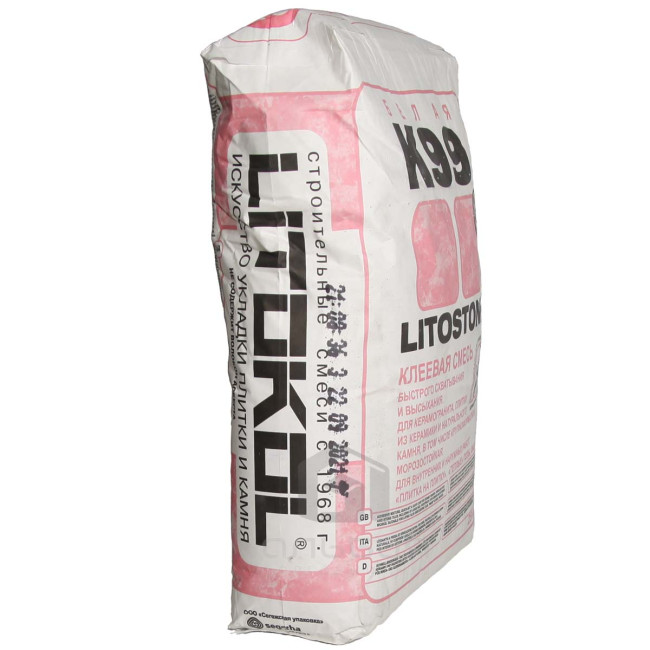 Клей Litokol Litostone K99 для плитки и камня белый 25 кг