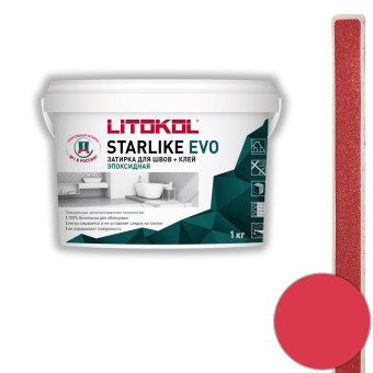 Затирка Litokol Starlike Evo S.550 rosso oriente 1 кг