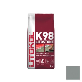 Клей Litokol Litostone K98 для плитки и камня серый 5 кг