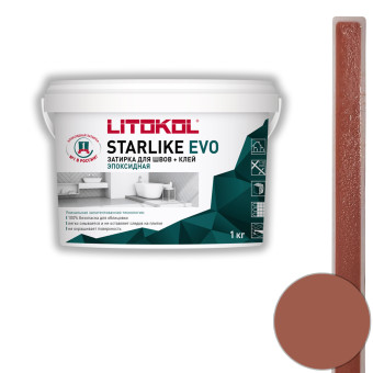 Затирка Litokol Starlike Evo S.580 rosso mattone 1 кг