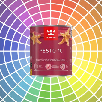 Эмаль Tikkurila Pesto 10 для стен и потолков база С 0.9 л