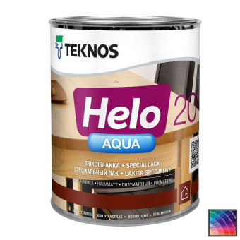 Лак Teknos Helo Aqua 20 для дерева 0,9 л Лак Teknos Helo Aqua 20 для дерева 0,9 л
