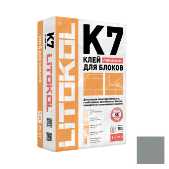 Клей Litokol Betonkol K7 для блоков и кирпича серый 25 кг