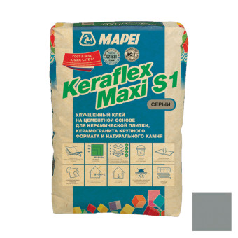 Плиточный клей Mapei Keraflex Maxi S1 серый 25 кг