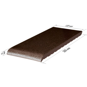 Клинкерная плитка King Klinker для подоконников Brown Glazed 02 350х120х15 мм