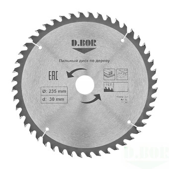 Диск пильный по дереву D.BOR 235x30/25.4 мм Z60 (арт. D-9K-802356005D)