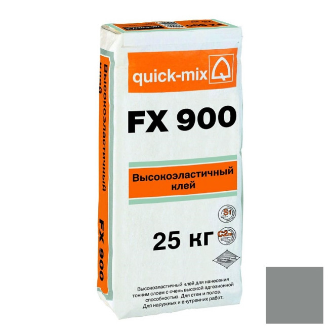 Клей Quick-mix FX 900 для плитки и камня серый 25 кг