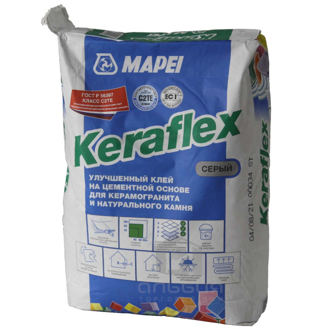 Клей для плитки Mapei Keraflex Керафлекс серый 25 кг купить в Москве