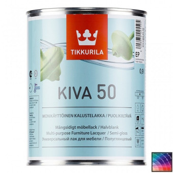 Лак Tikkurila Kiva 50 для мебели 0,9 л Лак Tikkurila Kiva 50 для мебели 0,9 л