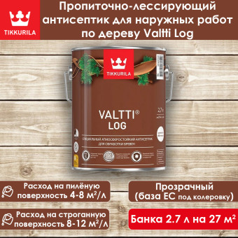 Антисептик Tikkurila Valtti Log база EC 2.7 л