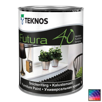 Краска Teknos Futura 40 универсальная база 3 0,9 л Краска Teknos Futura 40 универсальная база 3 0,9 л