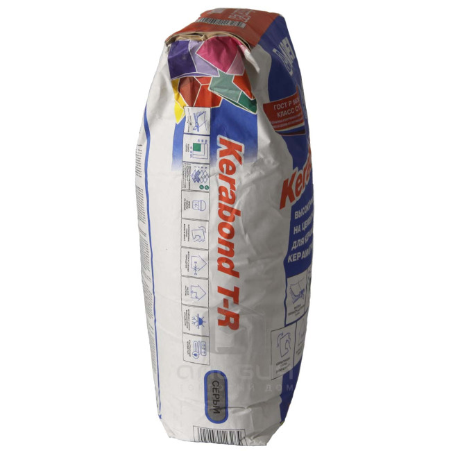 Клей Mapei Kerabond T-R для плитки и керамогранита серый 25 кг