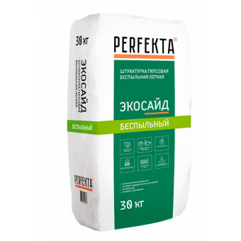 Штукатурка Perfekta Экосайд гипсовая беспыльная 30 кг Штукатурка Perfekta Экосайд гипсовая беспыльная 30 кг