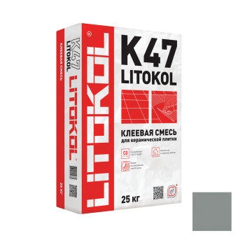 Клей Litokol K47 для плитки серый 25 кг