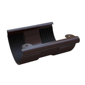 Соединитель желоба GLC Steel-R 125 мм шоколадно-коричневый RAL 8017