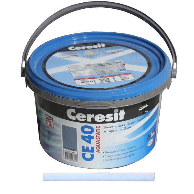 Затирка Ceresit CE 40 Aquastatic №80 небесная 2 кг купить церезит се 40 цвет небесный 70 фото