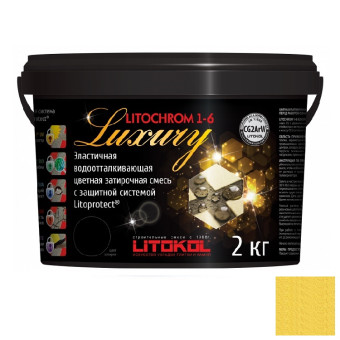 Затирка цементная Litokol Litochrom 1-6 Luxury C.640 желтая 2 кг Затирка цементная Litokol Litochrom 1-6 Luxury C.640 желтая 2 кг