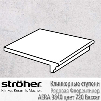 Ступень клинкерная Stroeher Aera рядовая флорентинер цвет 9340.0720 baccar Германия