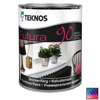 Краска Teknos Futura 90 универсальная база 3 0,9 л Краска Teknos Futura 90 универсальная база 3 0,9 л