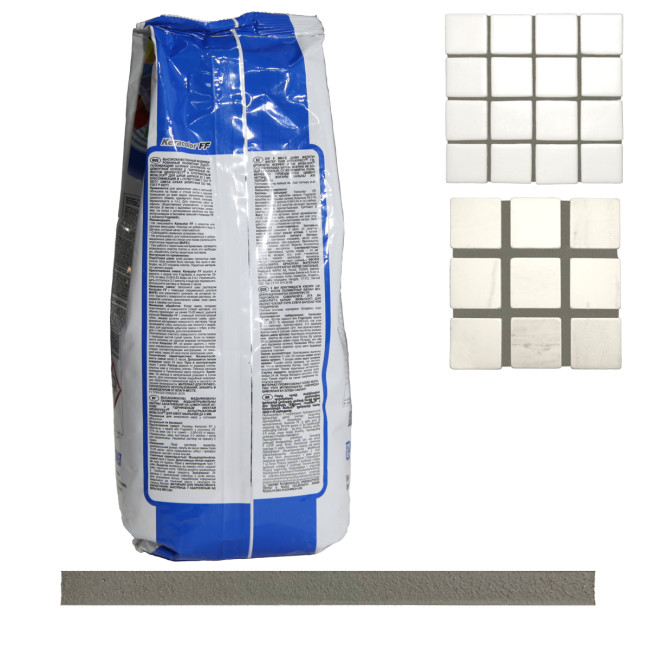 Затирка для плитки Mapei Keracolor FF №113 тёмно серая Мапей Кераколор ФФ фасовка 2 кг купить 