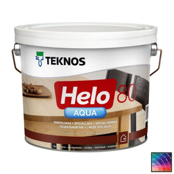 Лак Teknos Helo Aqua 80 для дерева 2,7 л Лак Teknos Helo Aqua 80 для дерева 2,7 л