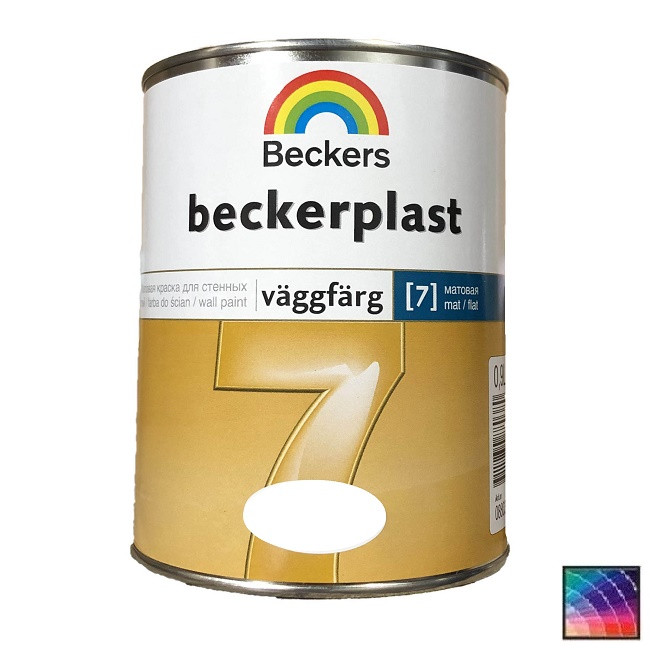 Краска Beckers Beckerplast 7 для стен и потолков база C 0,9 л